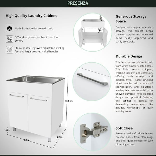 Presenza All-in-One 28 in. W x 22 in. D Stainless Steel Drop-In