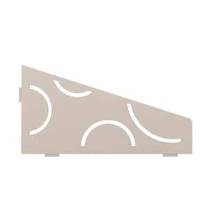 Shelf-E Cream Coated Aluminum Curve Quadrilateral Corner Shelf
