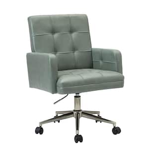 Josua Mid-century Modern Industrial Style Sage Button-tufted Height-adjustable Swivel Task Chair for Home and Office