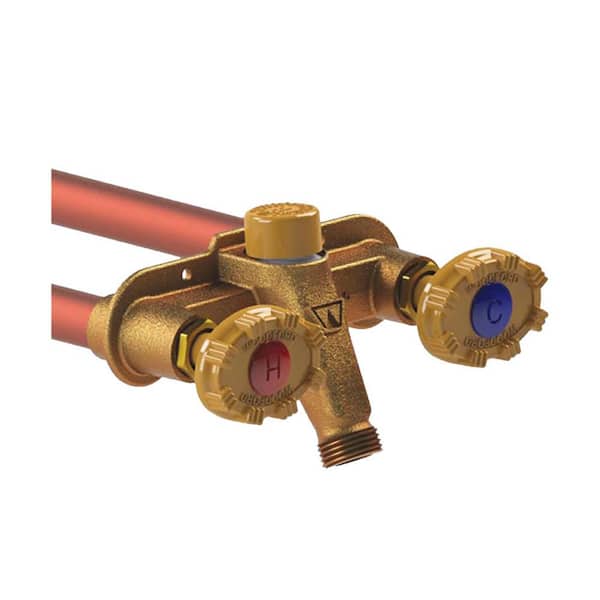 Woodford 3/4 in. PEX x 16 in. L Freezeless Model 22 Anti-Rupture Hot and Cold Sillcock Valve