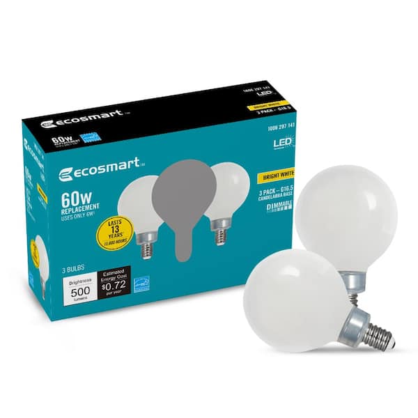 EcoSmart 60-Watt Equivalent G16.5 Dimmable ENERGY STAR CEC Title