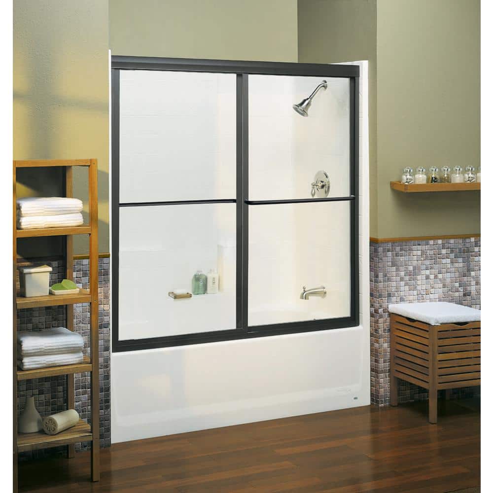 Everyday 60 in. x 32 in. x 76 in. 1-Piece Bath and Shower Kit with Left Dra