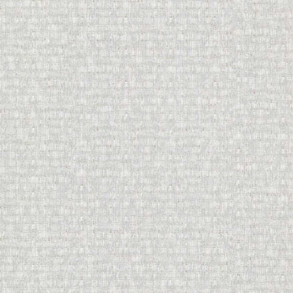 A-Street Prints Zeke Silver Imitation Fabric Wallpaper Sample