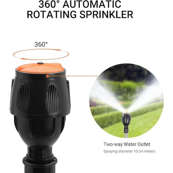 ITOPFOX Rotating Tripod Sprinkler 360-Degree Automatic Rotating