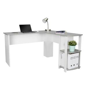 Prepac Sonoma 56 in. Rectangular White Computer Desk with Adjustable Shelf  WEHR-0801-1 - The Home Depot