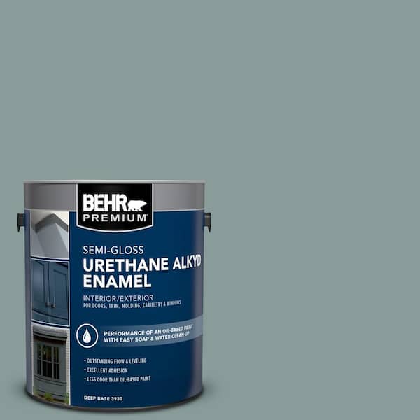 1 gal. Home Decorators Collection #HDC-AC-23 Provence Blue Urethane Alkyd Semi-Gloss Enamel Interior/Exterior Paint