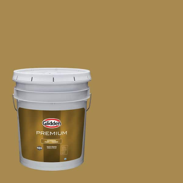 Glidden Premium 5 gal. PPG1105-7 Graceful Gazelle Flat Exterior Latex Paint