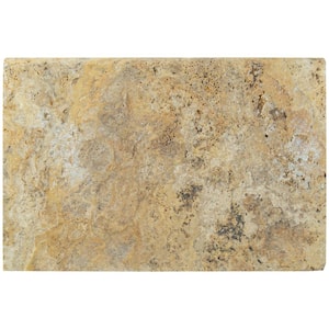 Tuscany Scabas 2 in. x 16 in. x 24 in. Brushed Travertine Pool Coping (60 Pieces / 160.2 Sq. ft. / Pallet)
