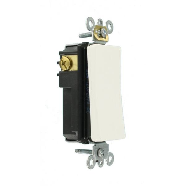 Leviton 5629-2W Decora Plus Pilot Light Rocker Switch – Illuminated ON, Single Pole, 20A 277V, White
