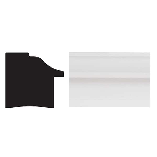 Royal Building Products 7152- 1-11/32 in. x 1-13/32 in. x 8 ft. PVC Composite White Backband Casing Moulding