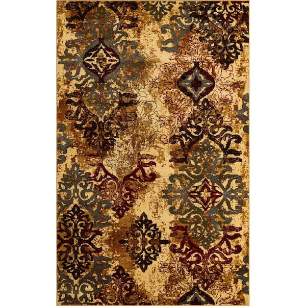 Unique Loom Barista Congencis Beige 5' 0 x 8' 0 Area Rug