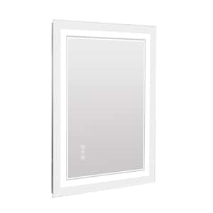 47.24 in. W x 23.62 in. H Rectangular Frameless LED Anti-Fog Wall Bathroom Vanity Mirror in Silver