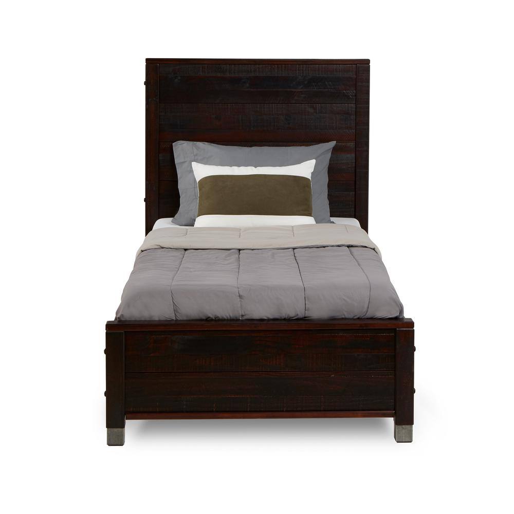 Baja Platform Bed - Twin Size - Walnut Finish