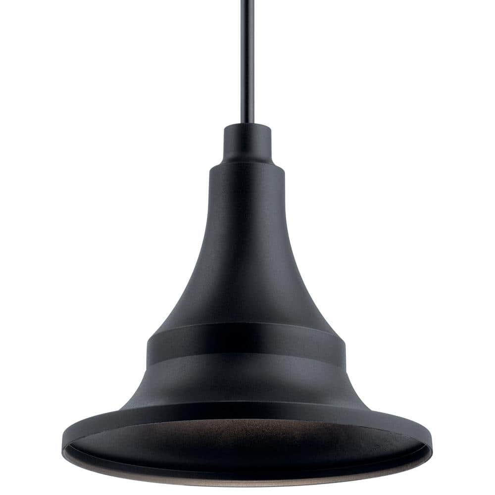 Hampshire 17" Textured Black Outdoor Pendant Light