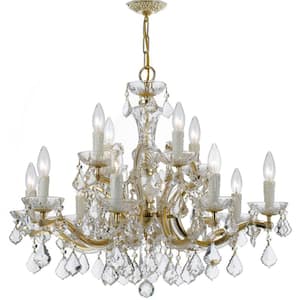 Maria Theresa 12-Light Gold Crystal Chandelier