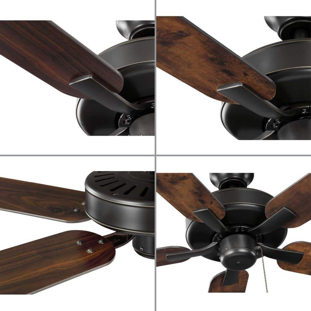 Antique Bronze 52'' Ceiling Fan with Reversible Blades