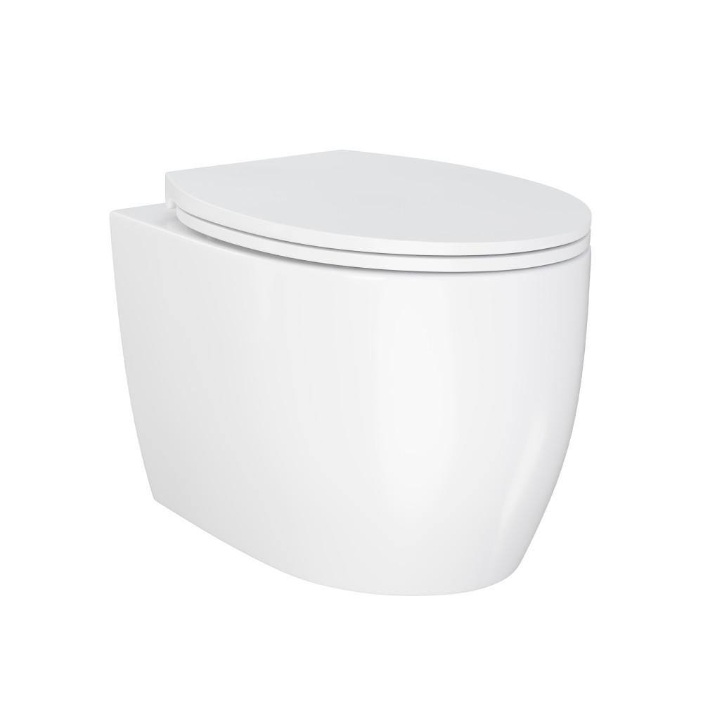 Swiss Madison Classe Elongated Wall Hung Toilet Bowl Only In Glossy White