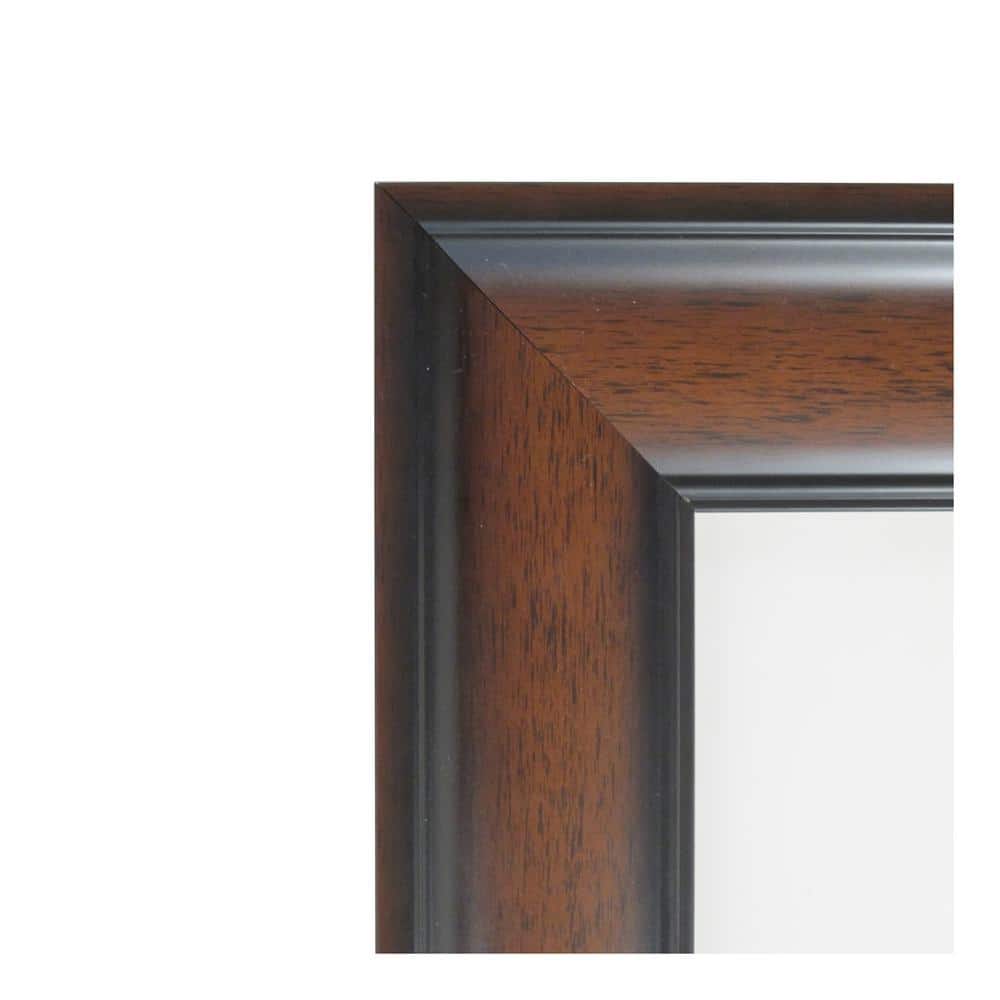 Cyprus Walnut Large Rectangular Wood Bathroom Vanity Mirror