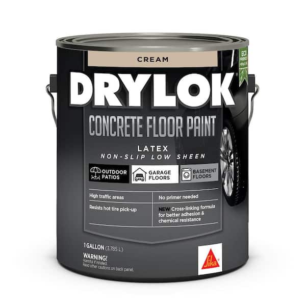 1 gal. Cream Low Sheen Latex Interior/Exterior Concrete Floor Paint