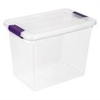 sterilite clearview 27 quart clear latching storage tote