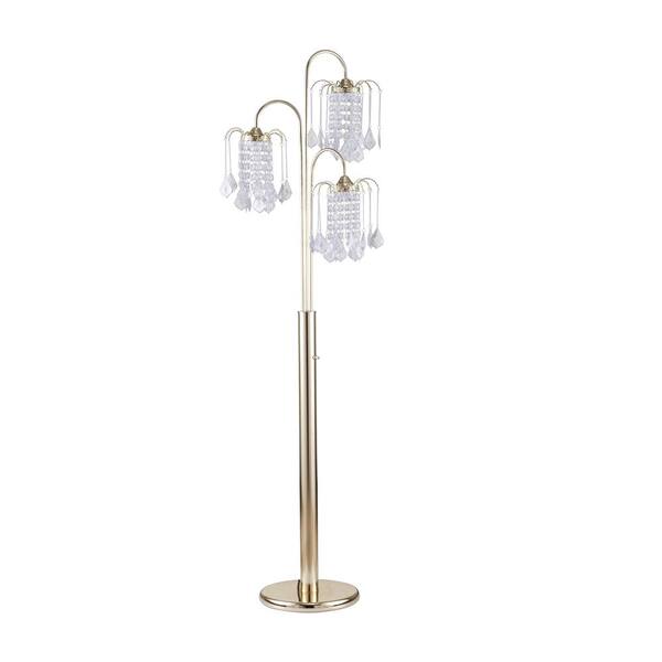 ORE International 63 in. Polished Brass Floor Lamp