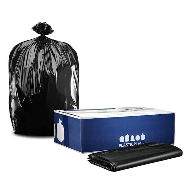 Plasticplace 40-45 gal. Black Trash Bags (Case of 100)