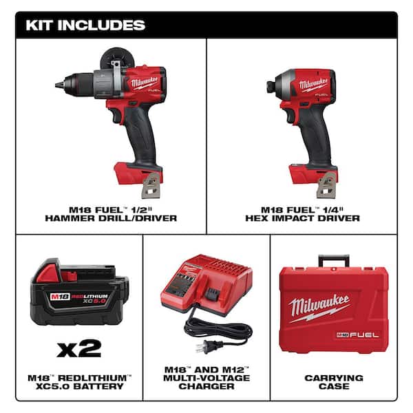M18 18-Volt Lithium-Ion Cordless Drill Driver/Impact Driver Combo Kit 2-Tool 