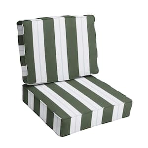 22.5 x 22.5 x 22 Deep Seating Indoor/Outdoor Cushion Chair Set in Sunbrella Relate Ivy