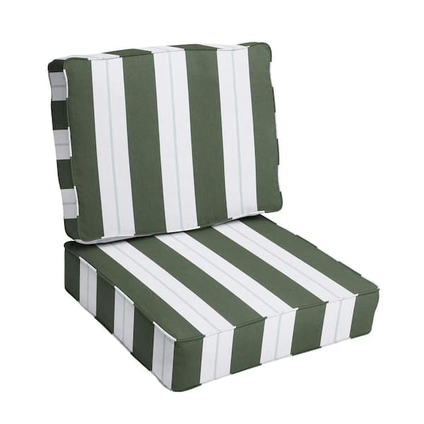 SORRA HOME 22.5 x 22.5 x 22 Deep Seating Indoor/Outdoor Cushion Chair Set in Sunbrella Relate Ivy