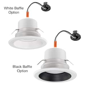 4 in. 30 Lighting Options Integrated LED Recessed Light Trim Adjustable CCT New Construction Remodel Indoor Wet Rated