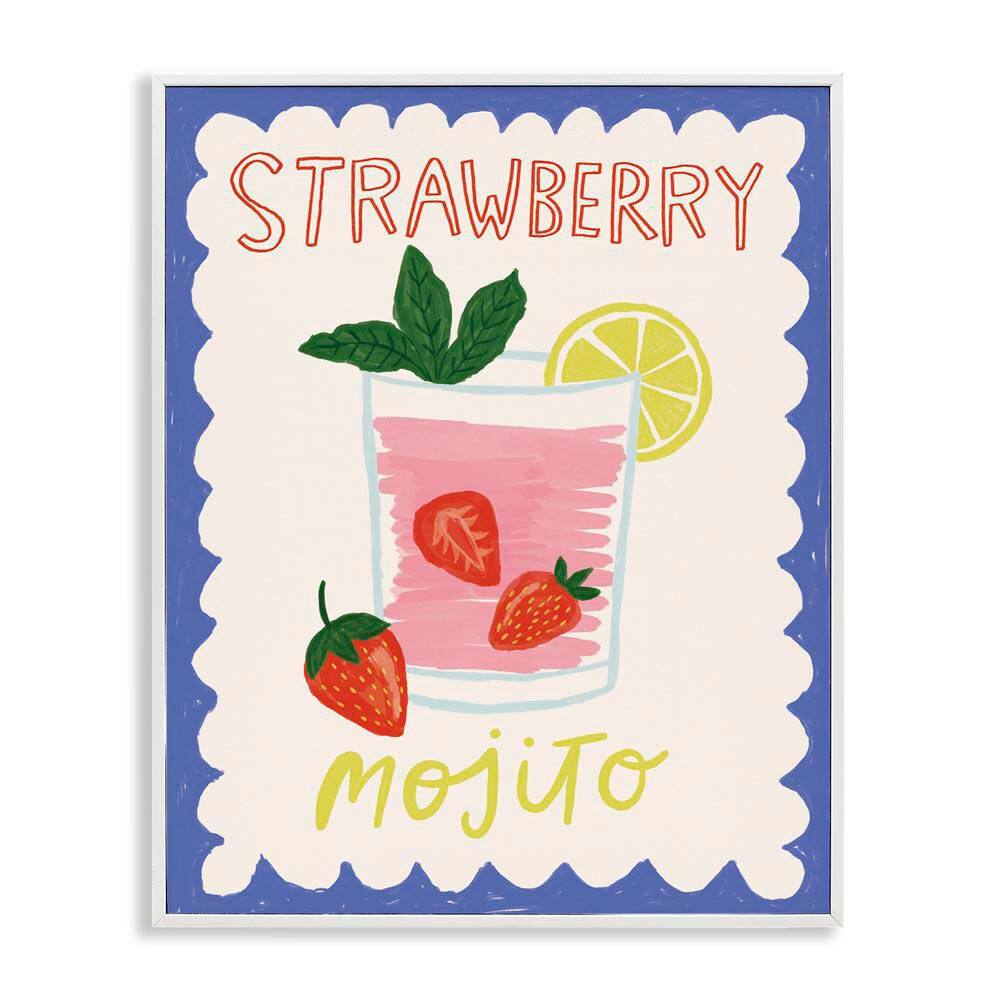 Strawberry Mojito Drink by Lisa Barlow White Framed Food Giclee Art Print 20 in. x 16 in. price history on PriceWatchPro