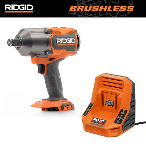 18V Brushless Cordless 3/4 in. High Torque Impact Wrench Kit with 18V 4.0 Ah MAX Output Battery, and Rapid Charger