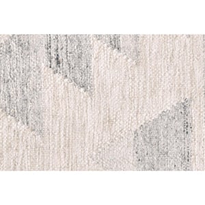 Gray and Ivory Geometric 10 ft. x 14 ft. Area Rug