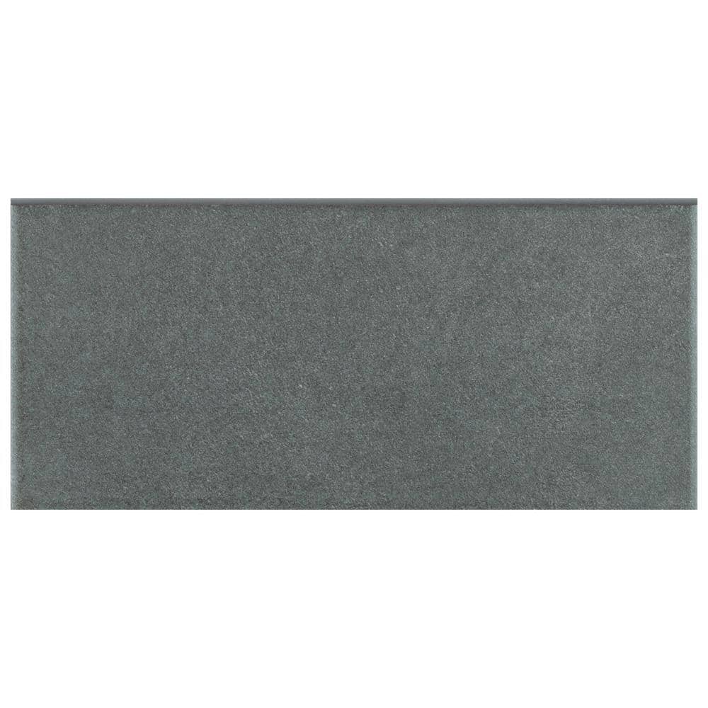 Twenties Bullnose Black 3-1/2 in. x 7-3/4 in. Matte Ceramic Floor and Wall Tile Trim price history on PriceWatchPro