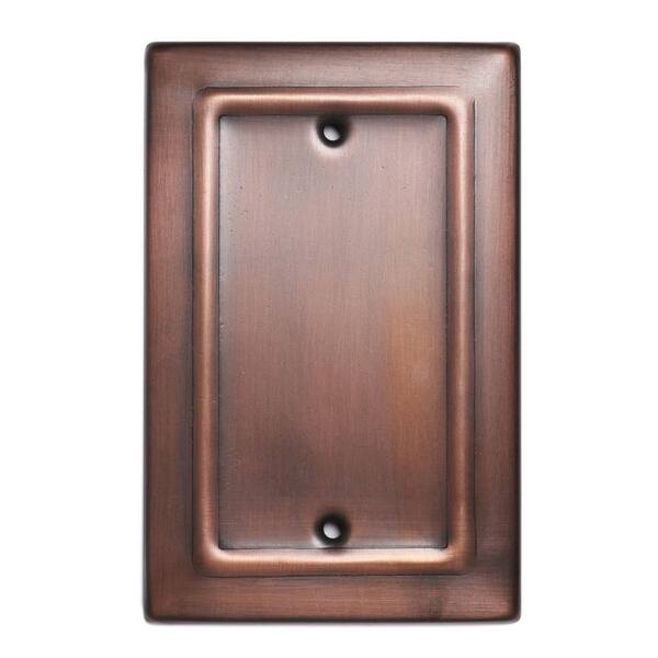 Monarch Abode Architectural 1-Gang Blank Wallplate (Antique Copper Finish)