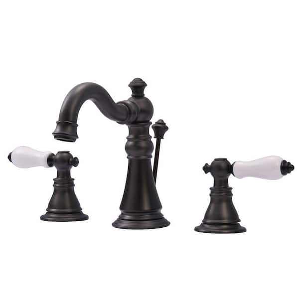 Kingston Brass Classic 8 in. Widespread 2-Handle High-Arc Bathroom Faucet in Oil Rubbed Bronze