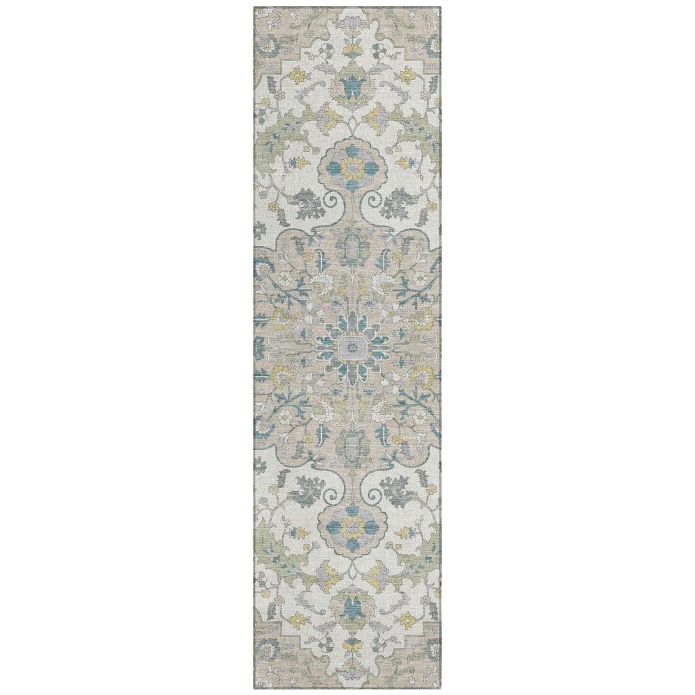 Chantille Machine Washable Indoor/Outdoor Abstract ACN2564 Ivory 2 ft. x 7 ft. Runner Rug price history on PriceWatchPro