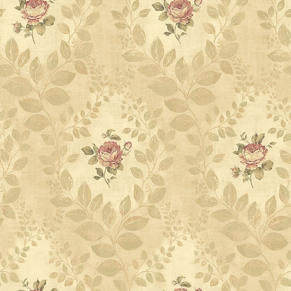 Chesapeake Darby Rose Gold Cameo Paper Strippable Roll Wallpaper (Covers 56.4 sq. ft.)