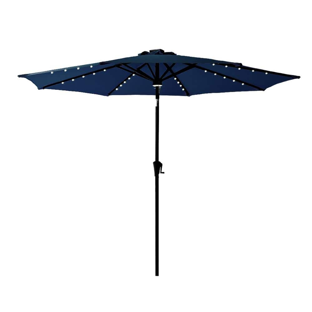 C-Hopetree 9 ft. Aluminum Market Solar Tilt Patio Umbrella with LED ...