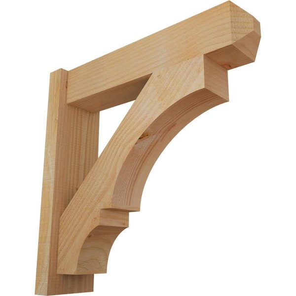 Ekena Millwork 6 in. x 24 in. x 24 in. Douglas Fir Balboa Craftsman Rough Sawn Outlooker