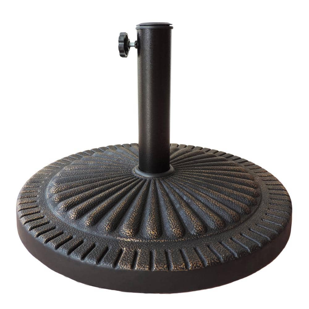 Island Umbrella 31 lbs. Poly Resin Patio Umbrella Base in Bronze NU6792 ...