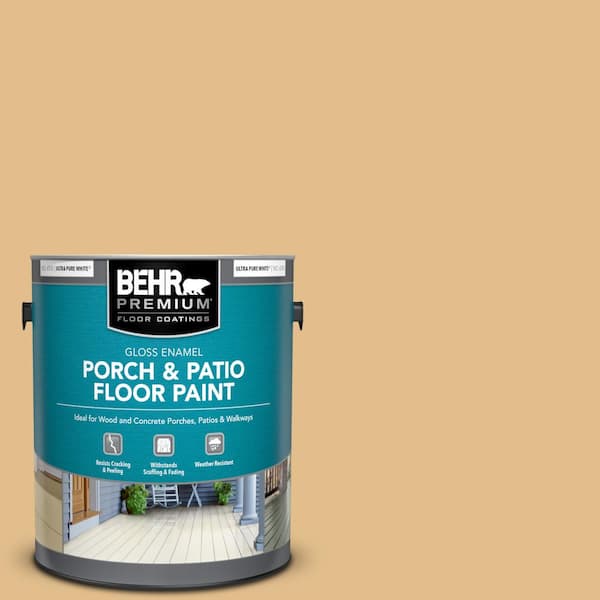 BEHR PREMIUM 1 gal. #330D-4 Warm Muffin Gloss Enamel Interior/Exterior Porch and Patio Floor Paint