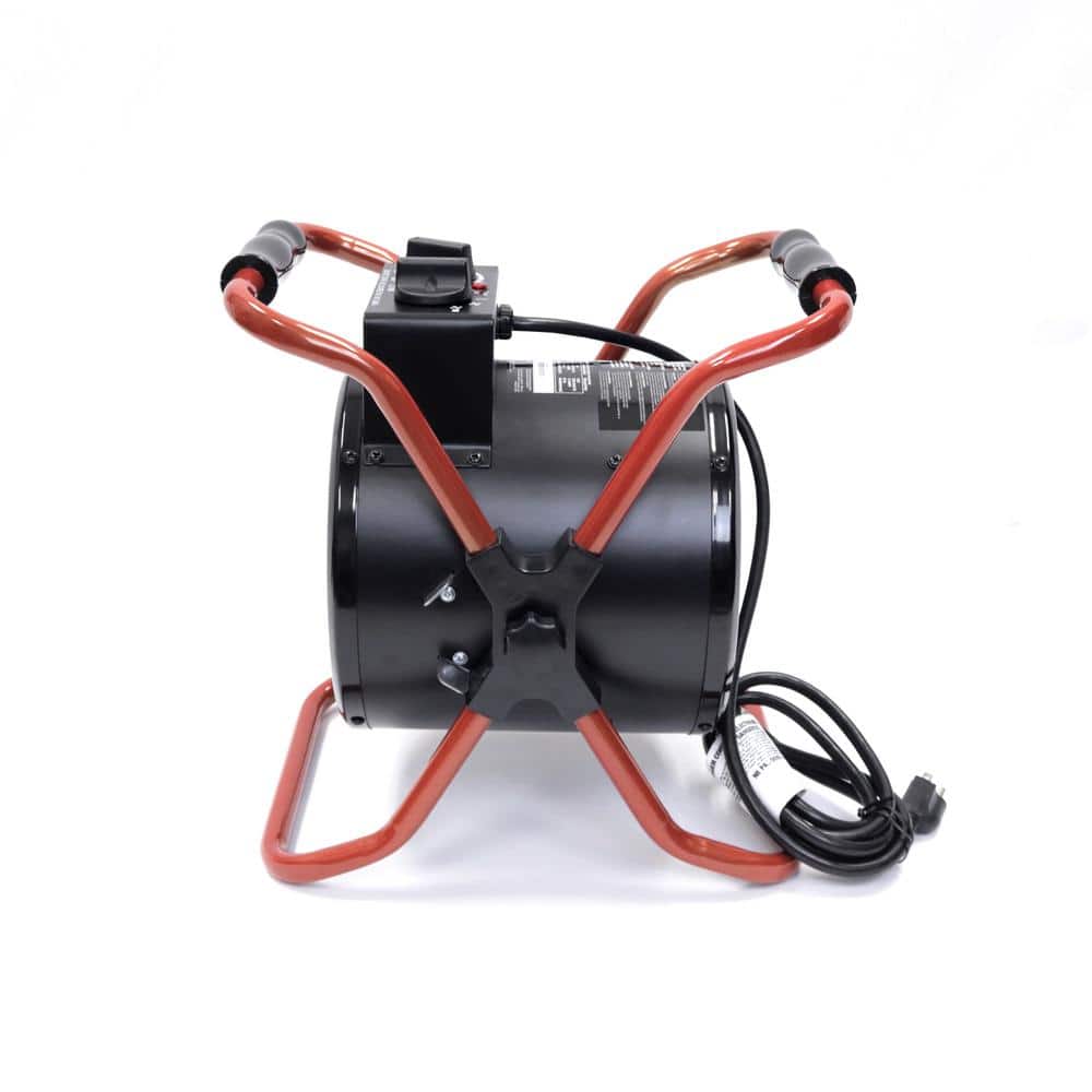 Portable Black Electric Forced Air Space Heater with Thermostat