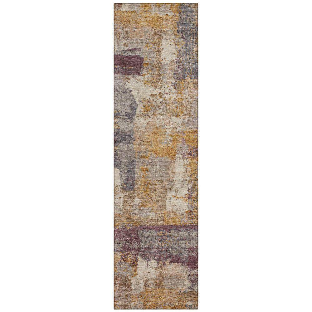 Industrial Rug Rust Addison Rugs Chantille Machine Washable Indoor/Outdoor Abstract ACN2147 ...