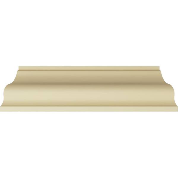 Ekena Millwork 13-3/4 in. x 9-7/8 in. x 94-1/2 in. Polyurethane Marseille Crown Moulding