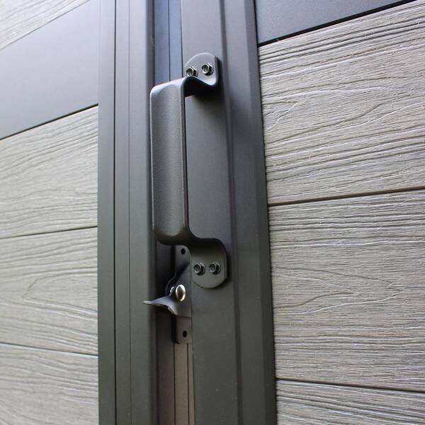 Veranda Euro Style 4 ft. W x 4 ft. H Oxford Grey Aluminum/Composite Estate Adjustable Fence Gate