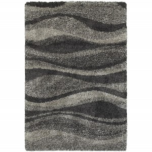 Gray 2 ft. x 3 ft. Abstract Area Rug