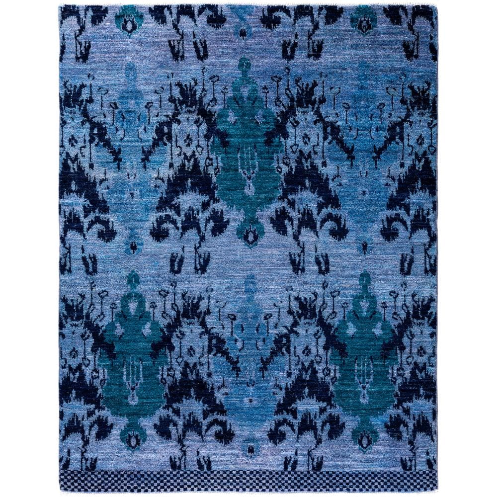 Modern-Contemporary Purple 5 X 8 Hand Knotted Wool Indoor Area Rug price history on PriceWatchPro