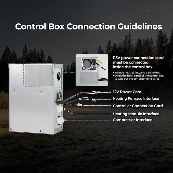 Instacool RV Rooftop Air Conditioner 15000 BTU with Heating, Air Distribution Box and Wired Controller, 2-Year Warranty