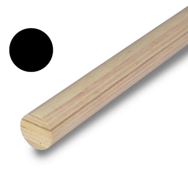 Alexandria Moulding LWM 232 1-1/2 in. x 1-1/2 in. Laminated Veneer Lumber Albasia Wood Full Round Dowel Moulding